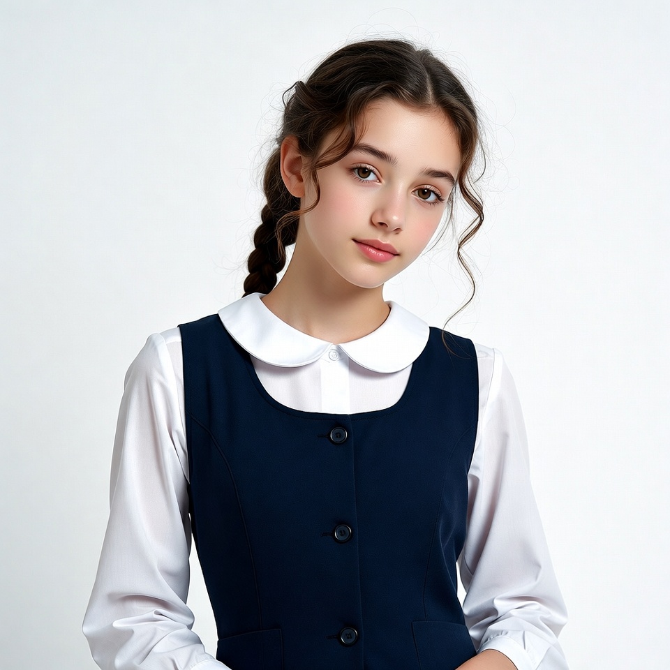 Young girl in stylish attire Young girl in stylish attire