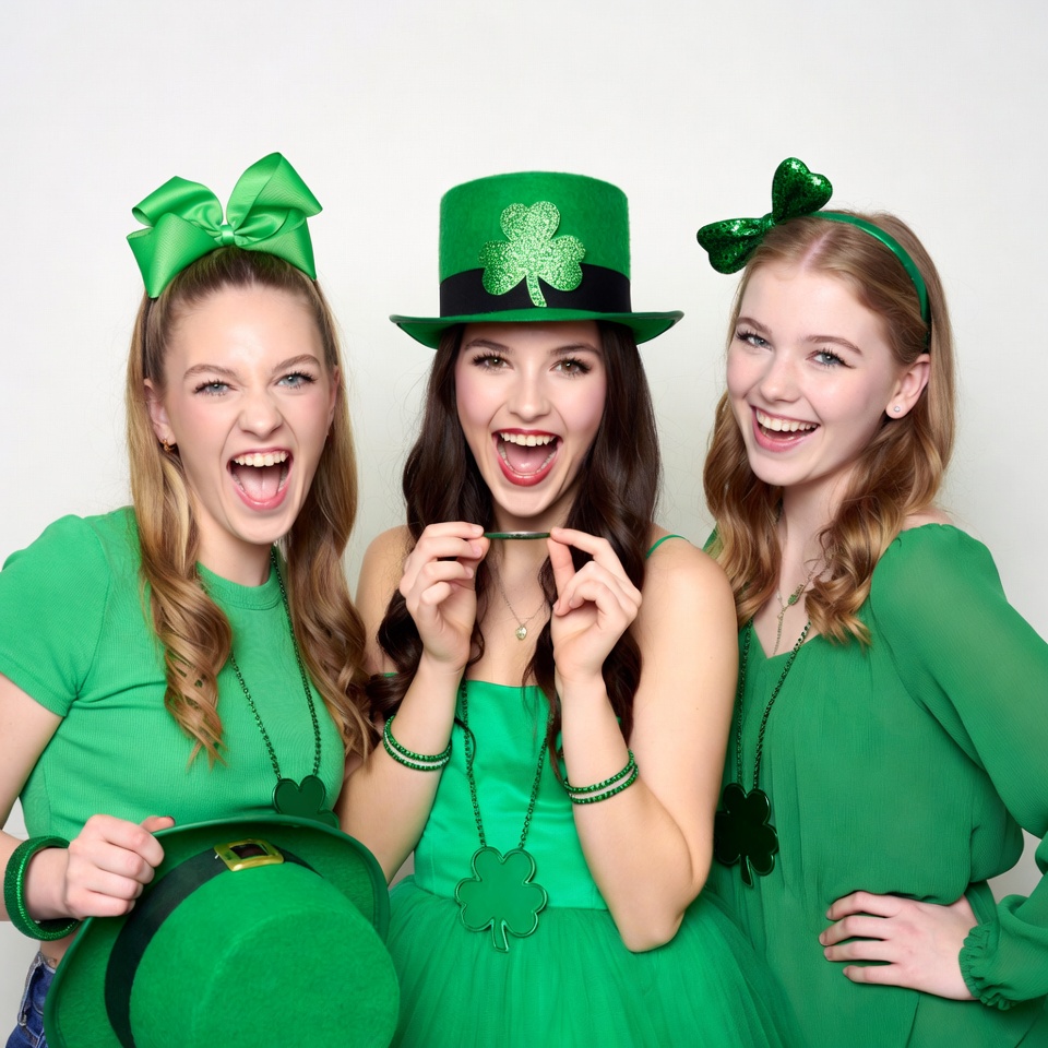 Friends celebrate st. patrick's day together Friends celebrate st. patrick's day together