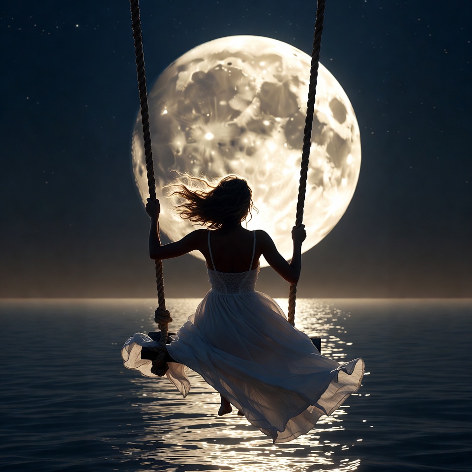 Swinging under the full moon Swinging under the full moon
