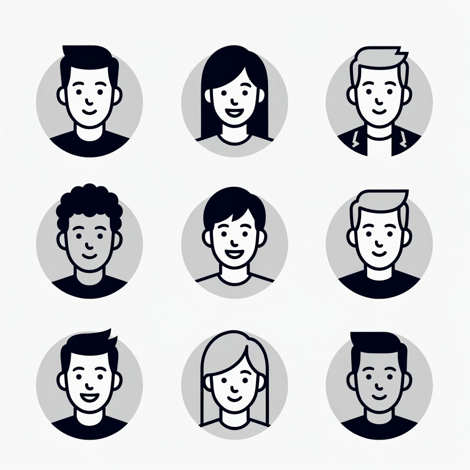 Diverse group of young adults smiling Diverse group of young adults smiling