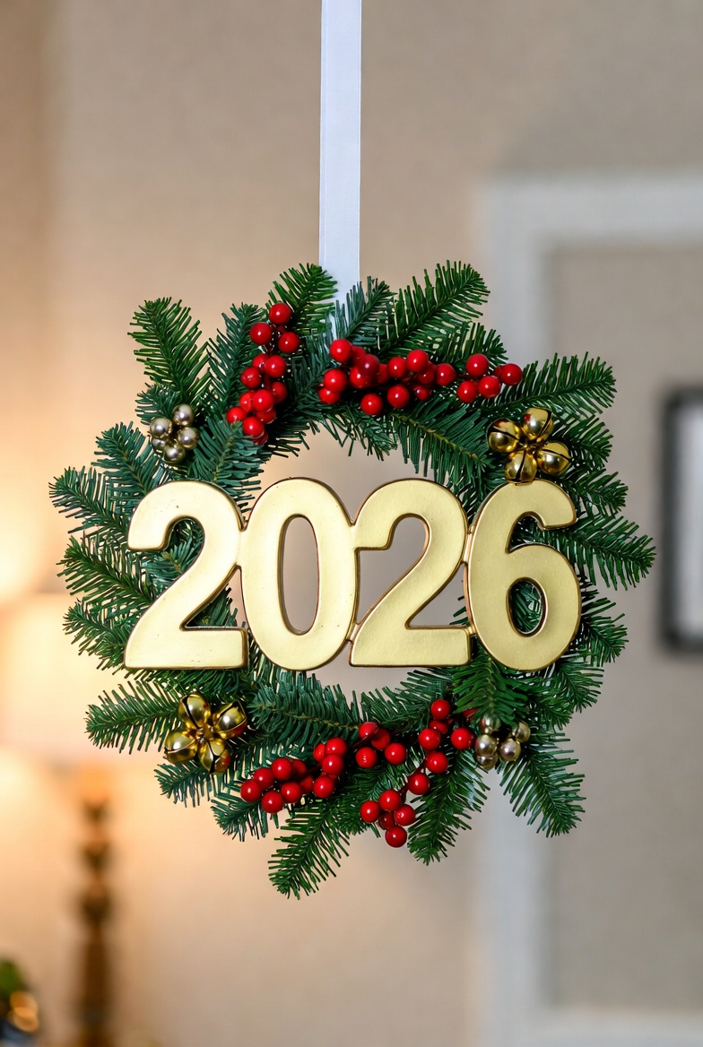 Wreath with 2026 decor Wreath with 2026 decor