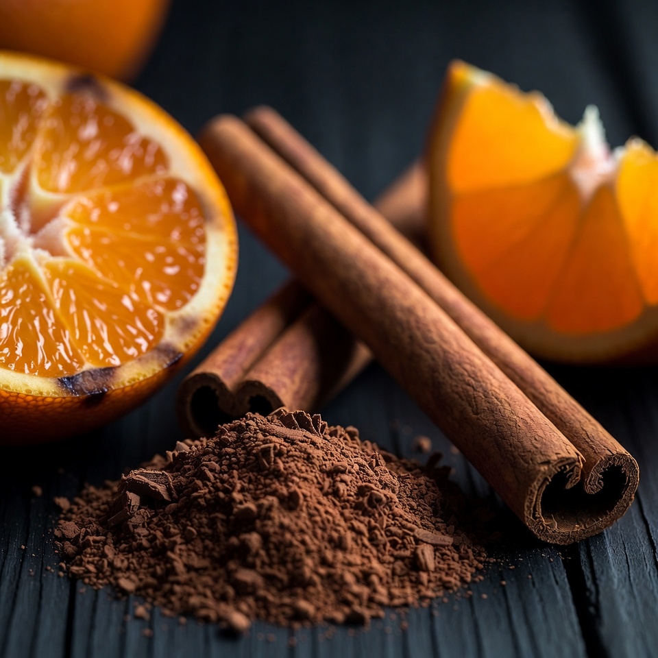 Vibrant orange and cinnamon scene Vibrant orange and cinnamon scene