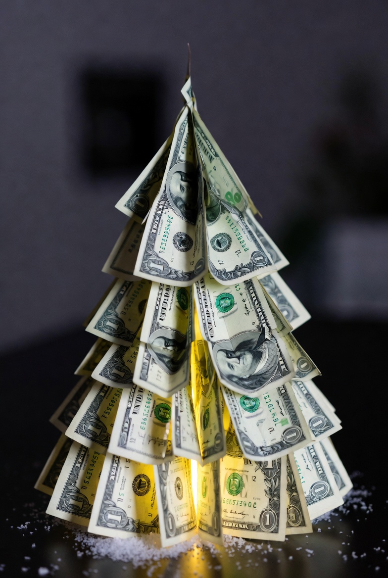 Money christmas tree decoration Money christmas tree decoration