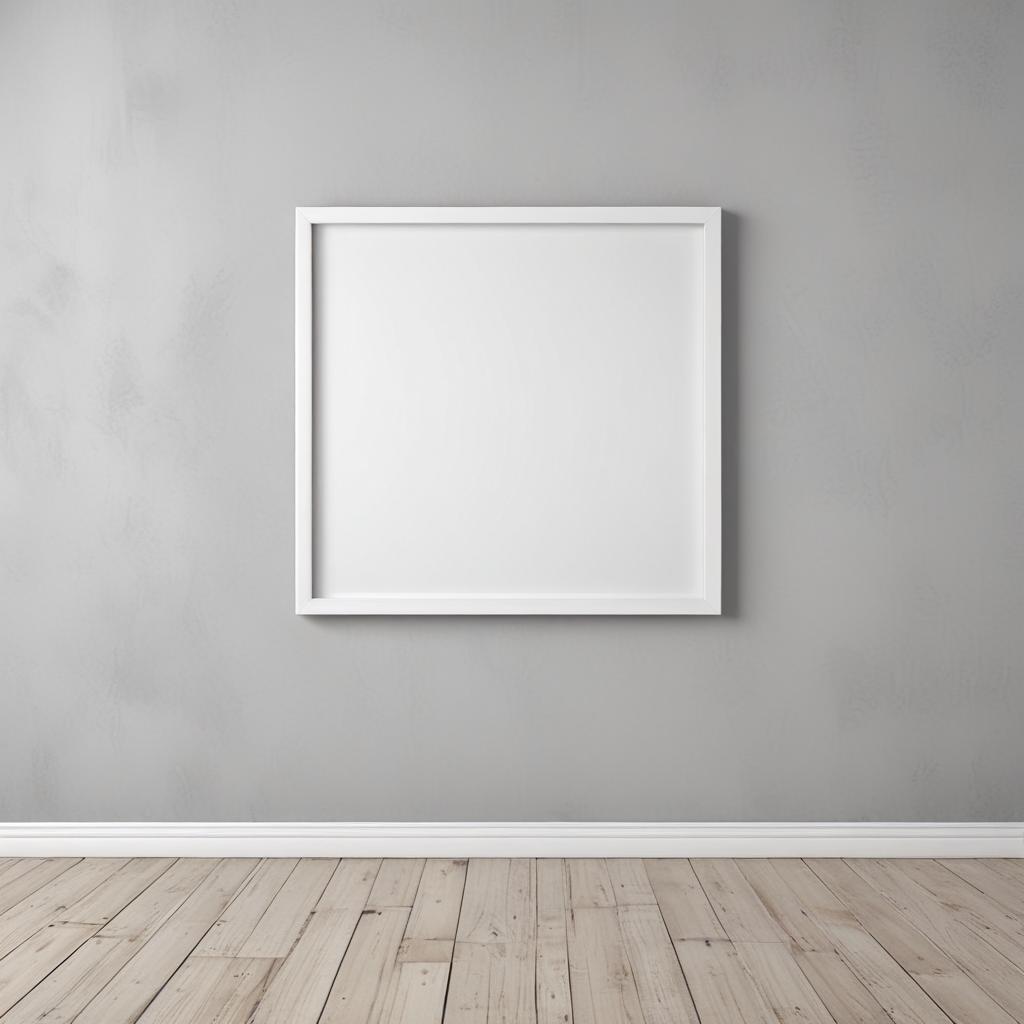 Blank frame on gray wall Blank frame on gray wall