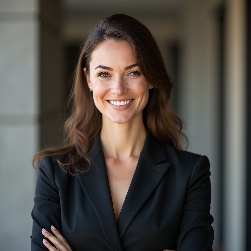 Confident woman in professional attire Confident woman in professional attire