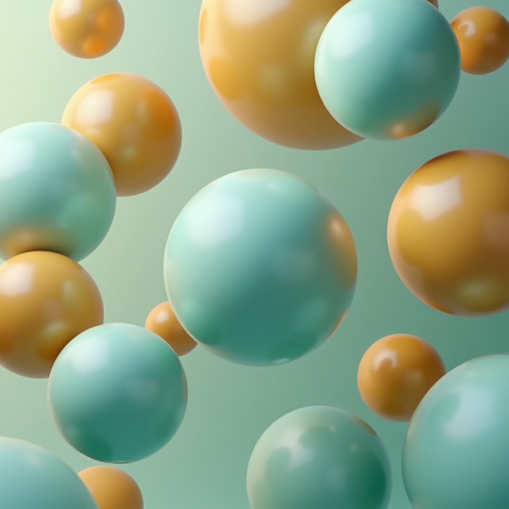 Colorful spheres floating in space Colorful spheres floating in space