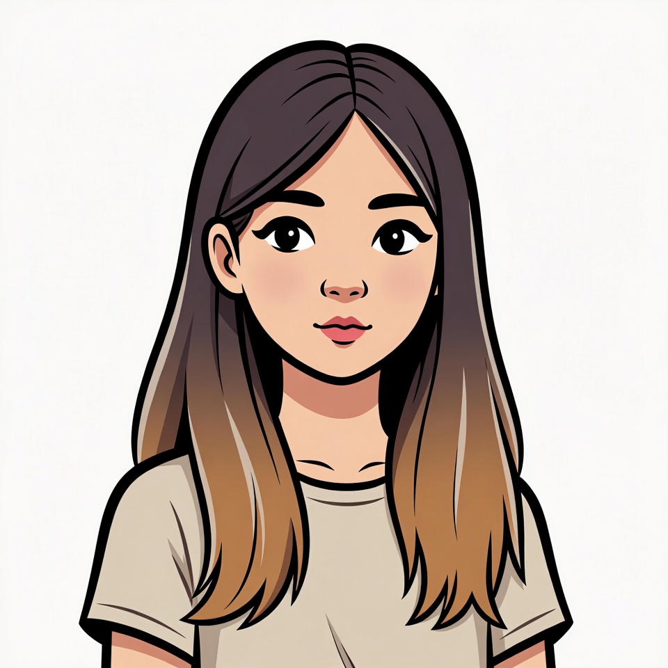 Digital portrait of a young girl Digital portrait of a young girl