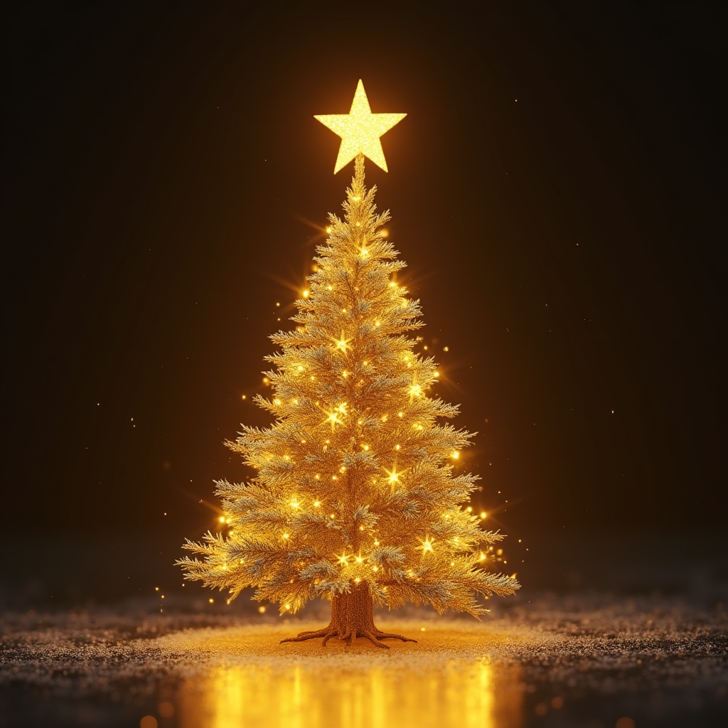 Decorated christmas tree with lights Decorated christmas tree with lights