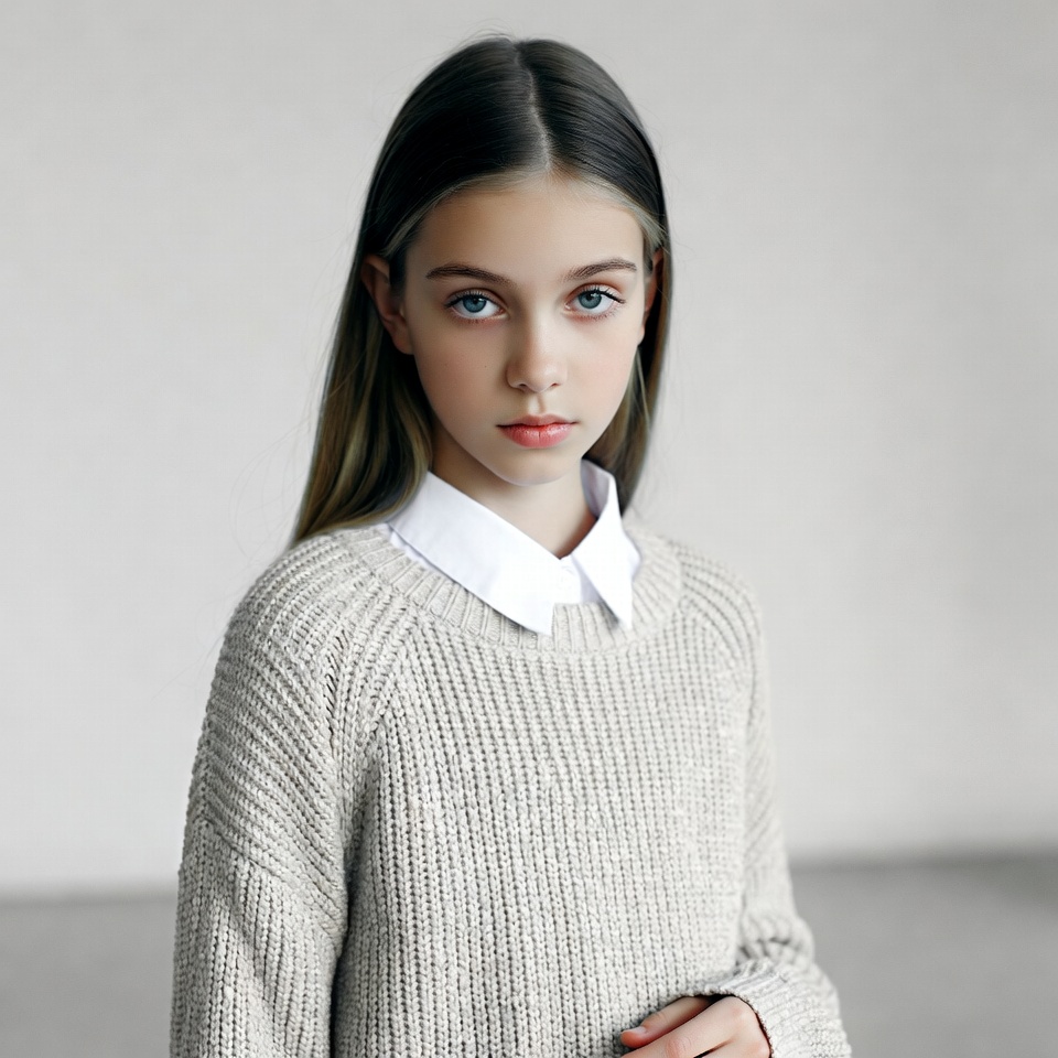 Portrait of a girl in a sweater Portrait of a girl in a sweater