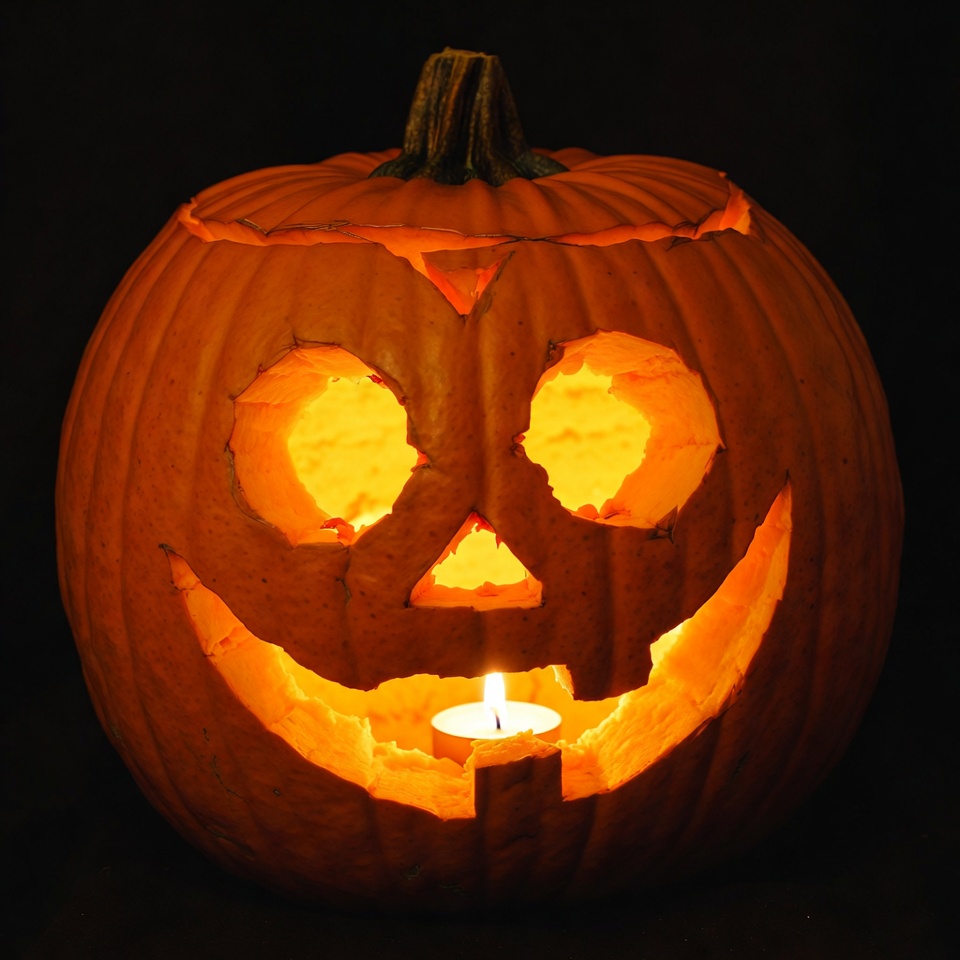 Pumpkin carved for halloween celebration Pumpkin carved for halloween celebration