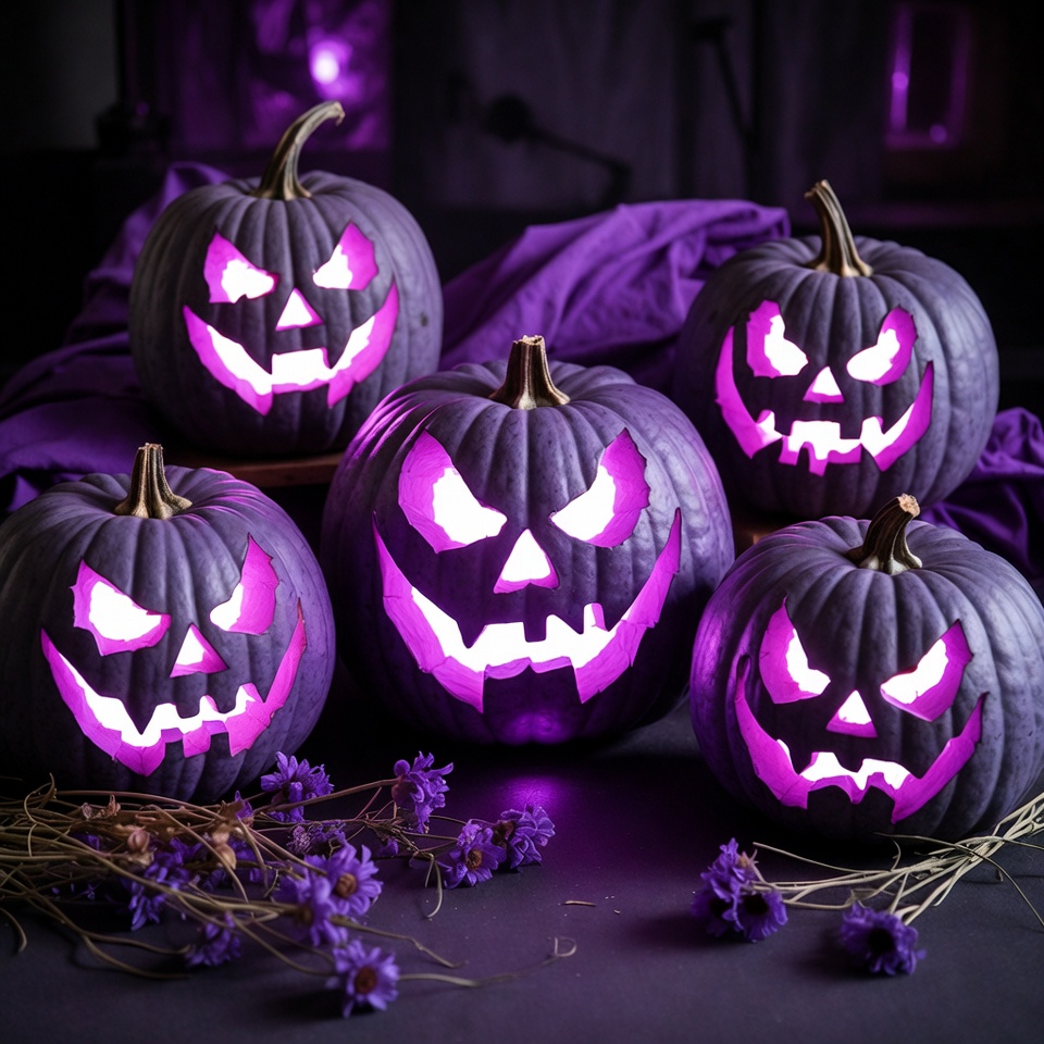 Purple pumpkins for halloween decor and fun Purple pumpkins for halloween decor and fun