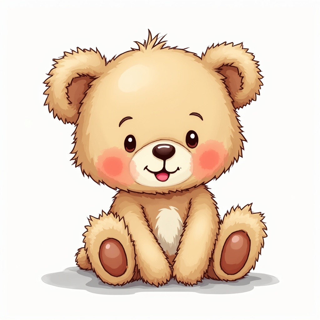 Cute teddy bear sitting and smiling Cute teddy bear sitting and smiling