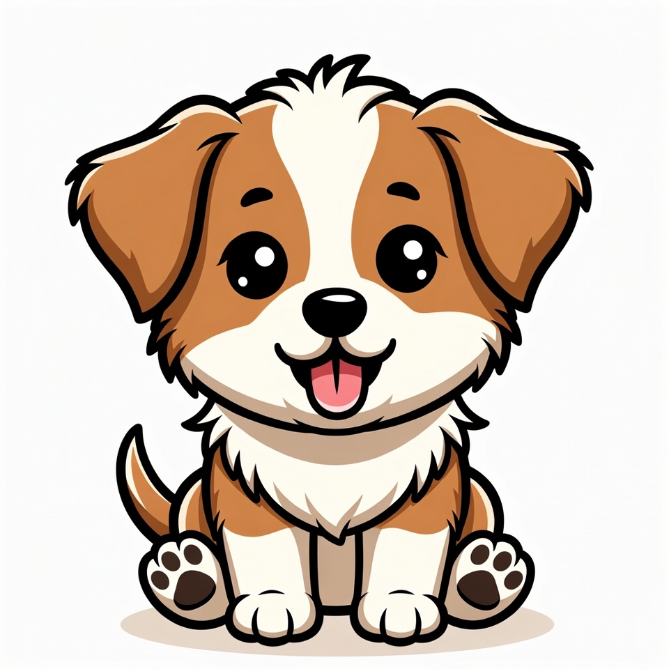 Cute dog sitting with a happy face Cute dog sitting with a happy face