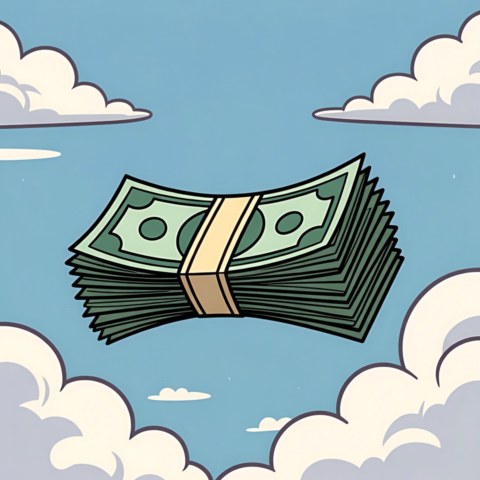 Cash flying above the clouds Cash flying above the clouds