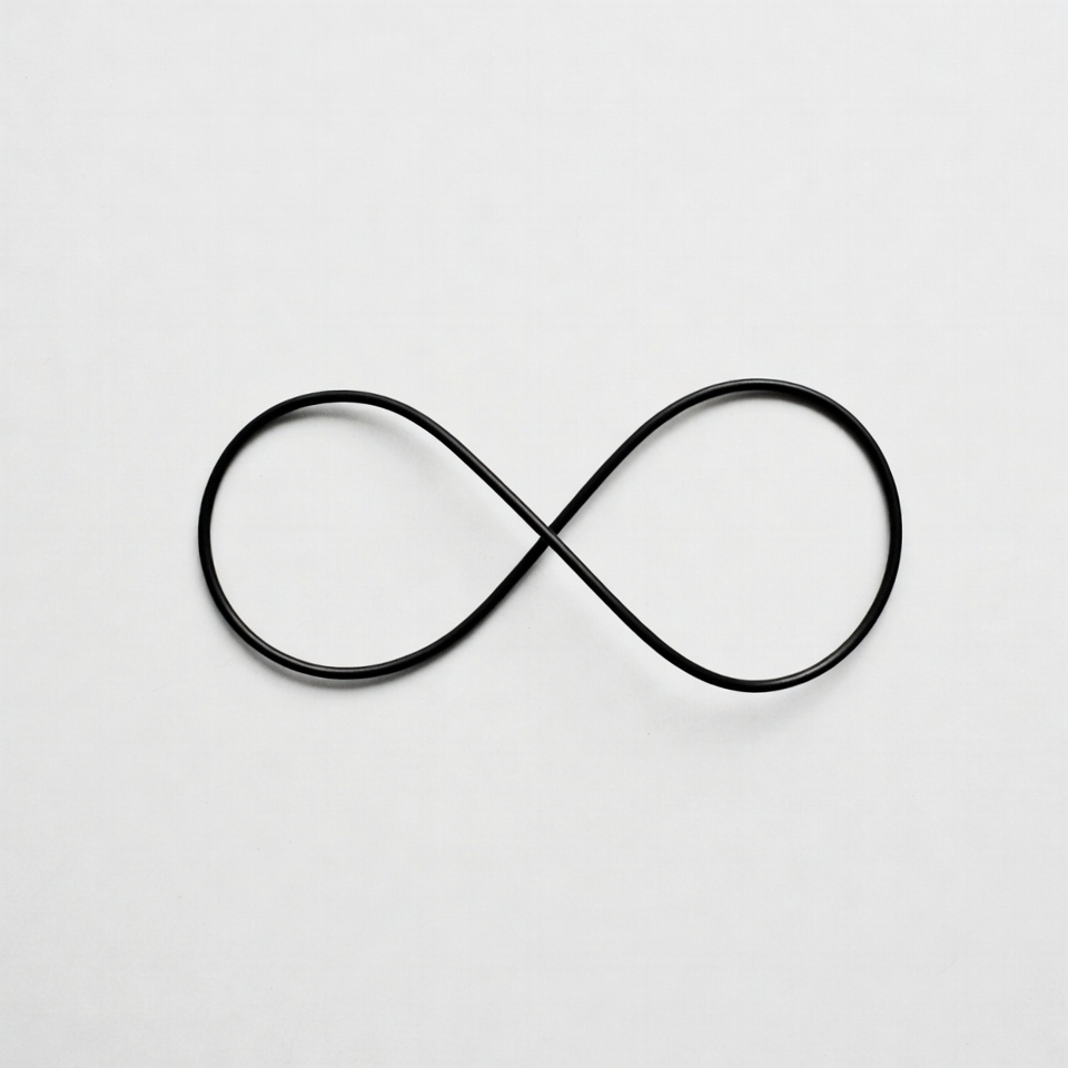 Black infinity symbol on white background Black infinity symbol on white background