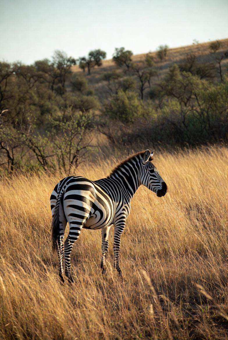 Zebra standing in tall grass Zebra standing in tall grass