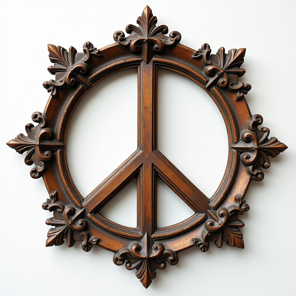 Wooden peace sign wall art design Wooden peace sign wall art design