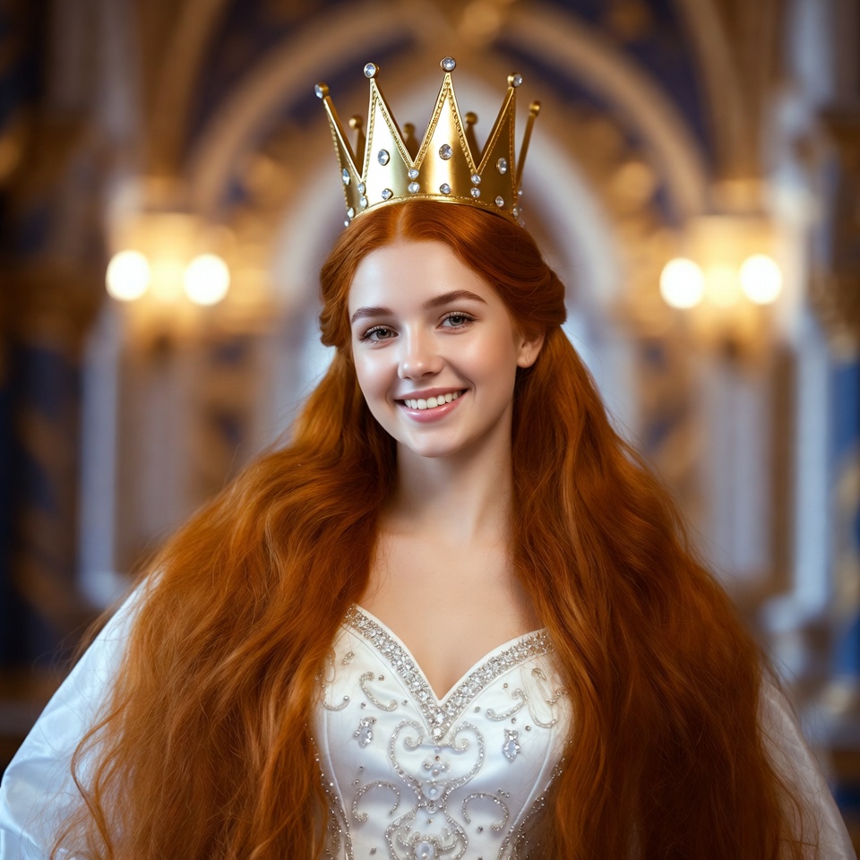 Princess at royal event in castle Princess at royal event in castle