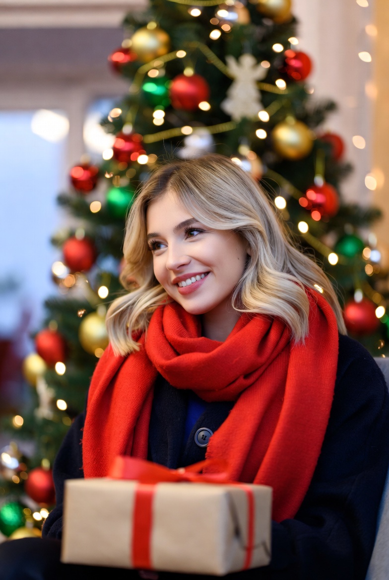 Celebrating christmas with gifts and smiles Celebrating christmas with gifts and smiles