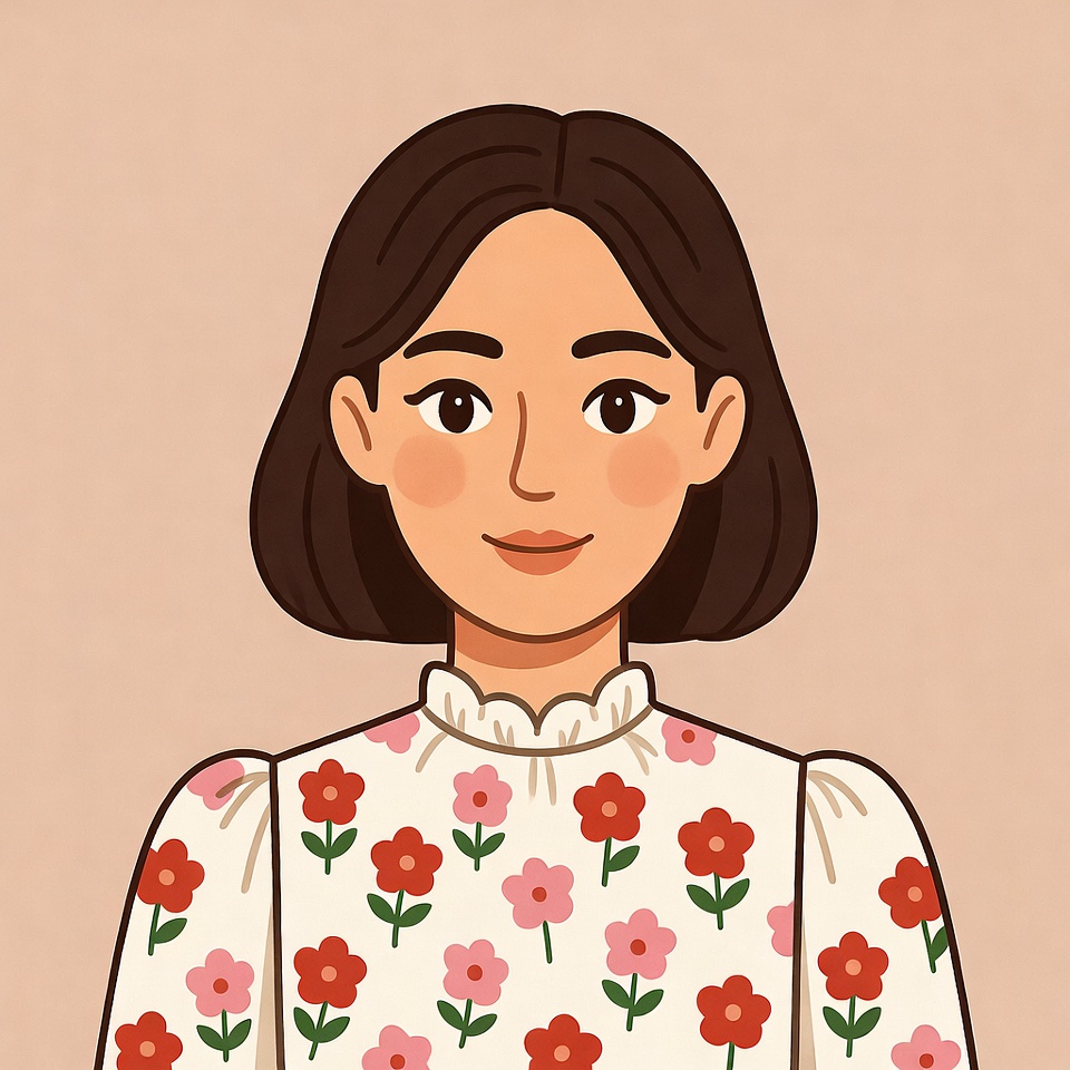 Young woman with floral dress Young woman with floral dress