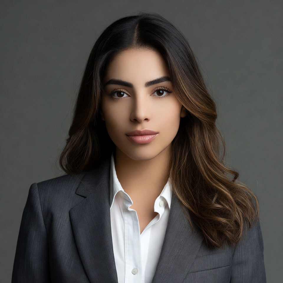 Business portrait of young woman in suit Business portrait of young woman in suit