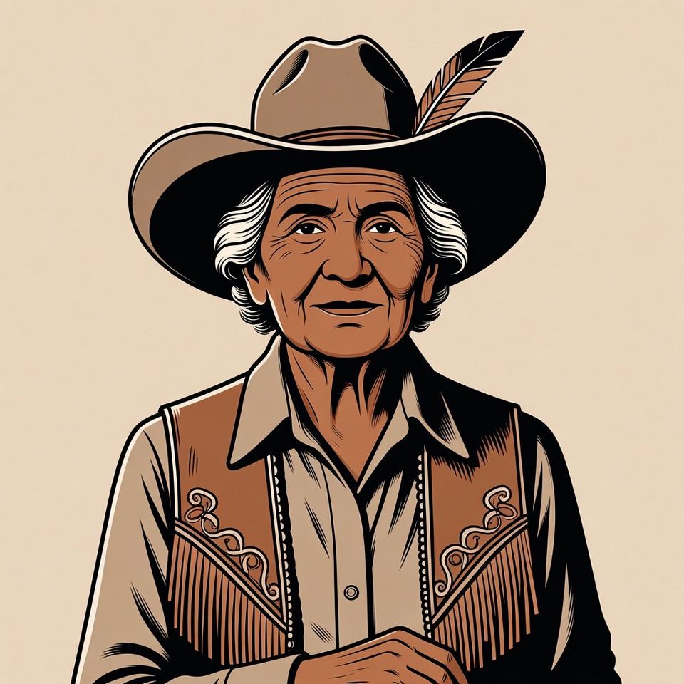 Elder with traditional western attire Elder with traditional western attire