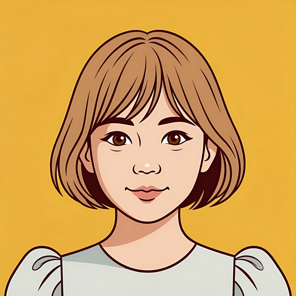 Young woman with short hair and friendly smile Young woman with short hair and friendly smile