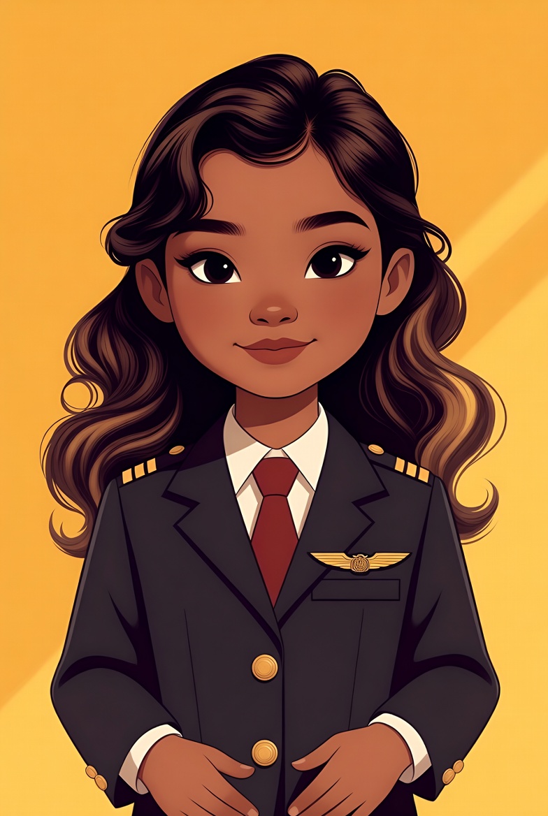 Young pilot with curly hair posing Young pilot with curly hair posing