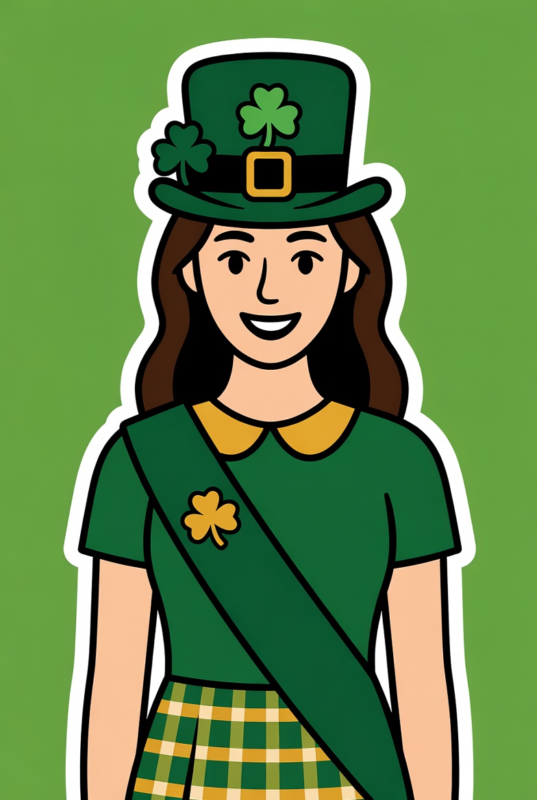 Woman celebrating st. patrick's day Woman celebrating st. patrick's day