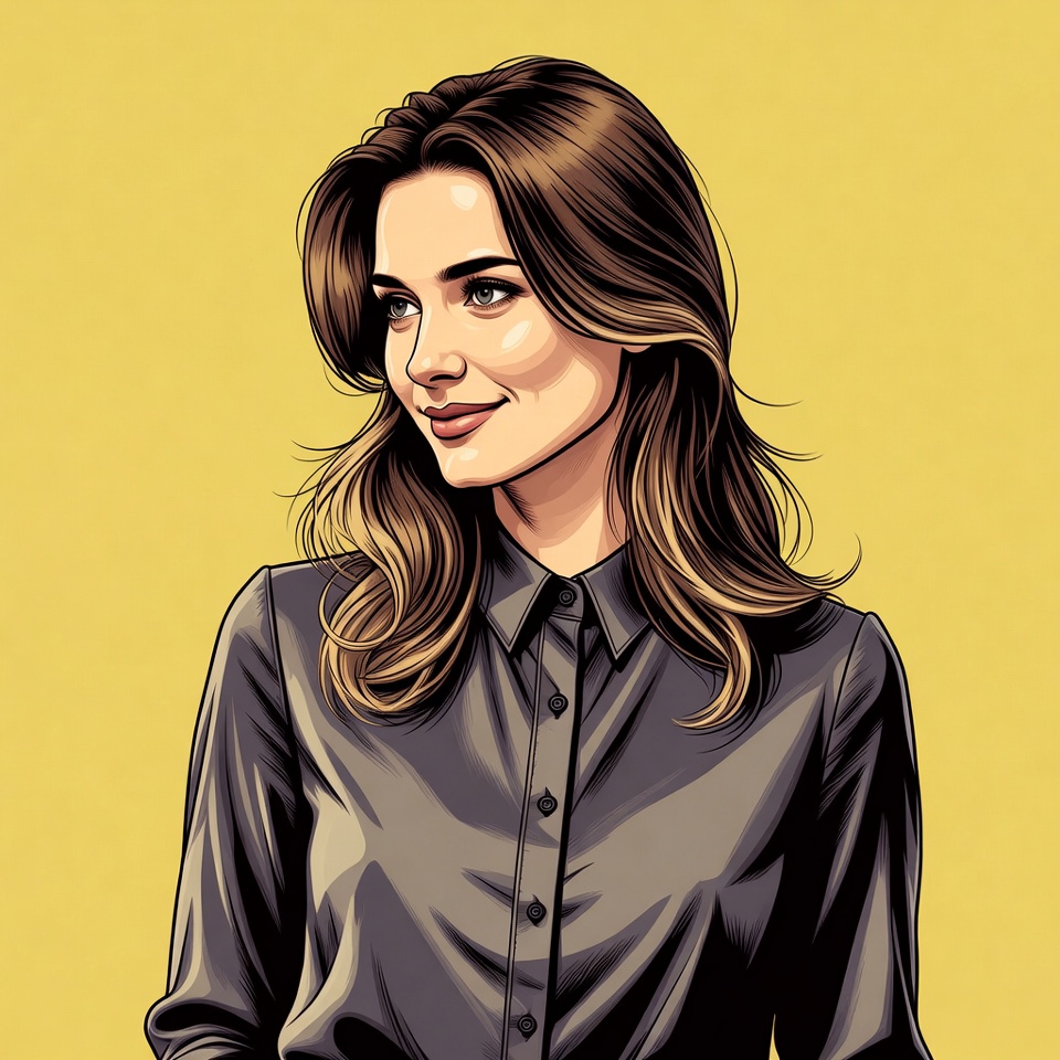 Young woman smiling against yellow background Young woman smiling against yellow background