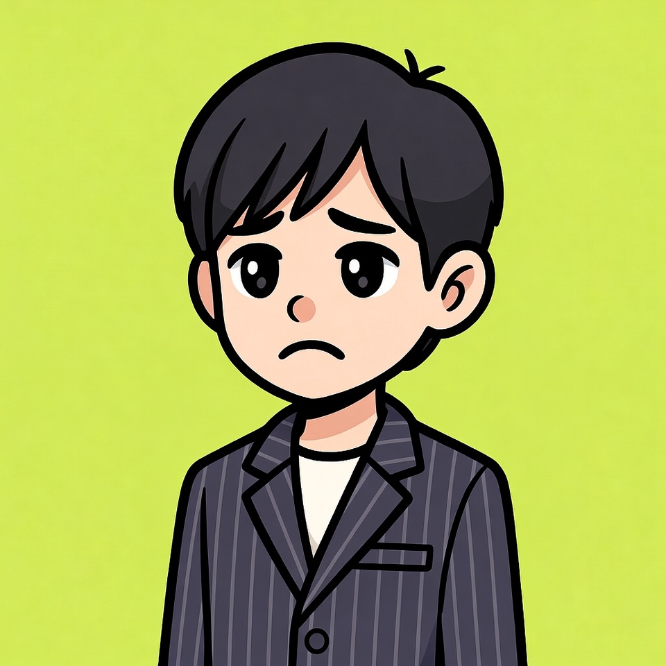 Boy in suit looks sad Boy in suit looks sad