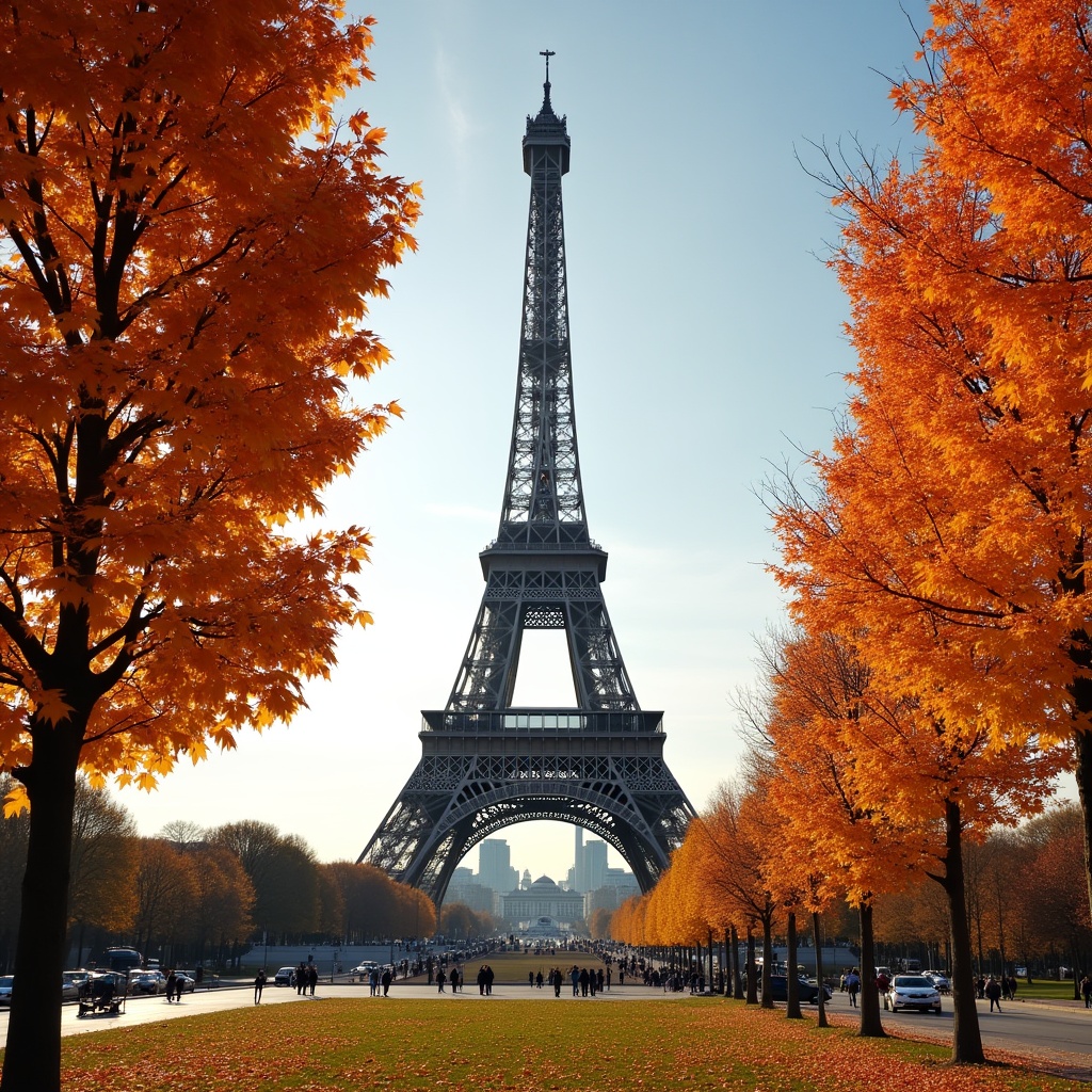 Eiffel tower in autumn light Eiffel tower in autumn light