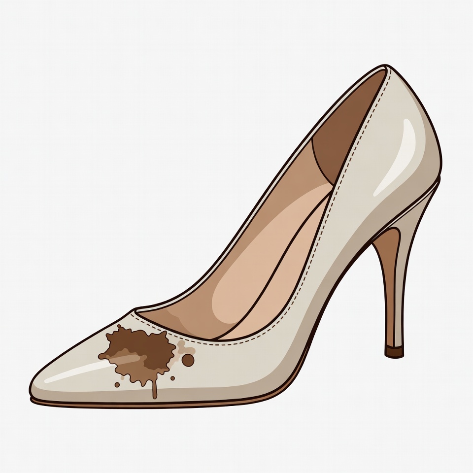 White high heel with stain White high heel with stain