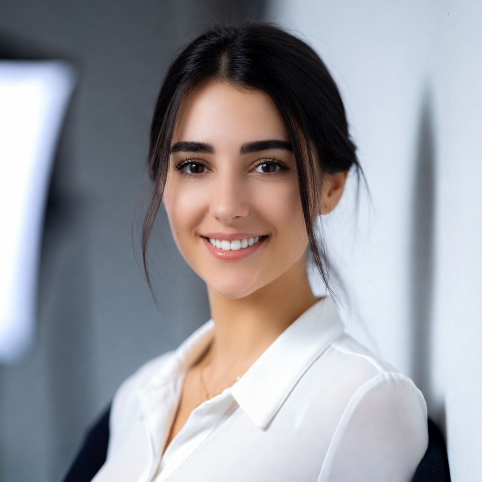 Young woman smiles in portrait session Young woman smiles in portrait session