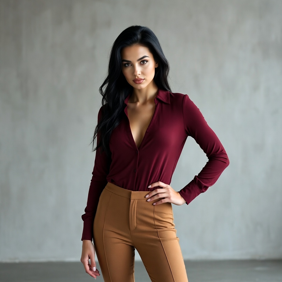 Portrait of a woman in studio setting Portrait of a woman in studio setting