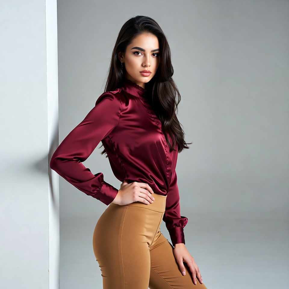 Model poses in studio setting Model poses in studio setting