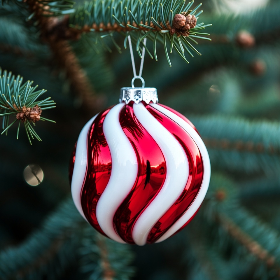 Christmas ornament on a tree Christmas ornament on a tree