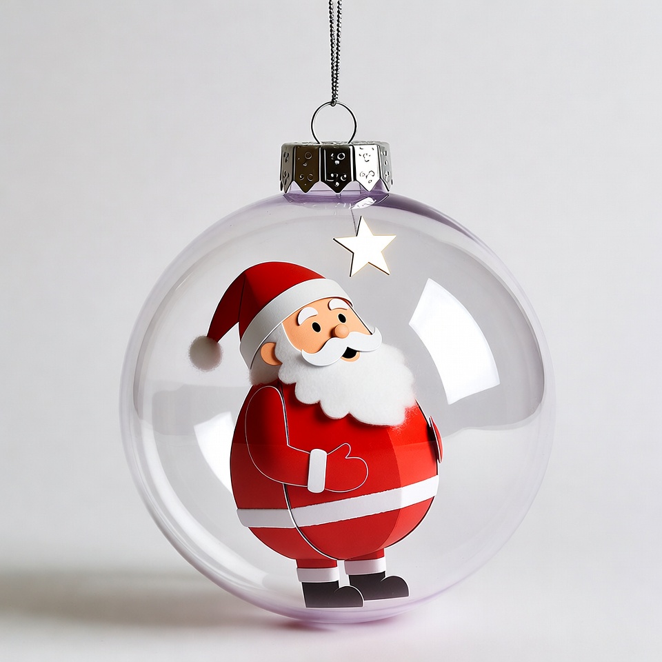 Santa in a christmas ornament Santa in a christmas ornament