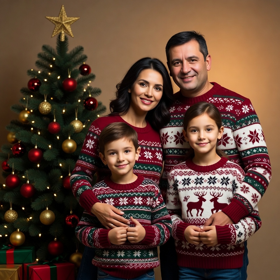 Family together for christmas celebration Family together for christmas celebration