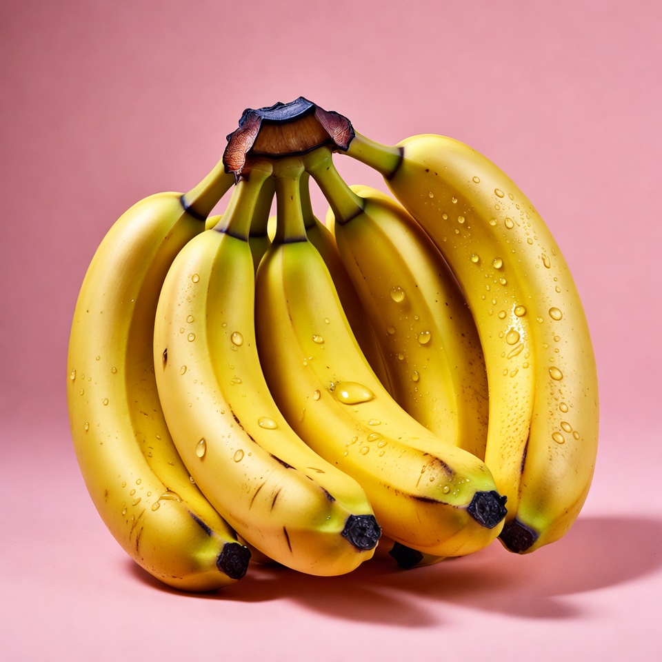 Fresh bananas on pink background Fresh bananas on pink background