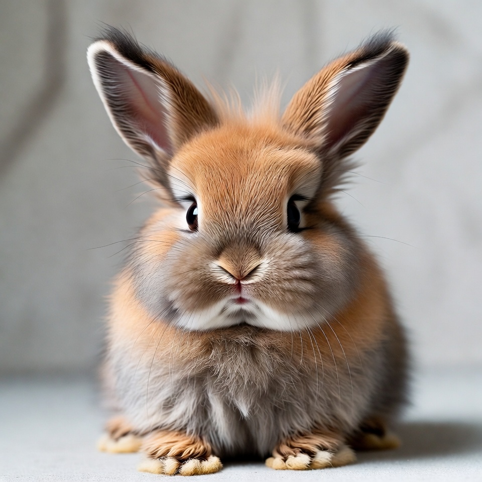 Rabbit sitting on a surface indoors Rabbit sitting on a surface indoors