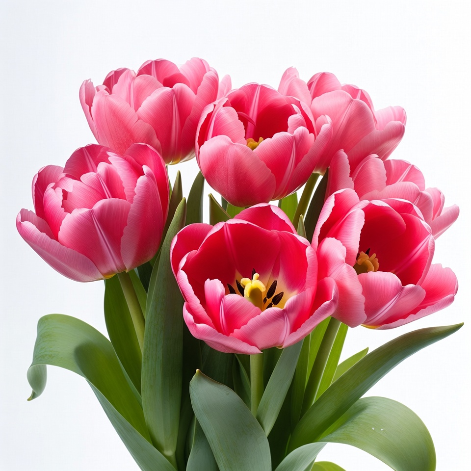 Pink tulips in a simple arrangement Pink tulips in a simple arrangement