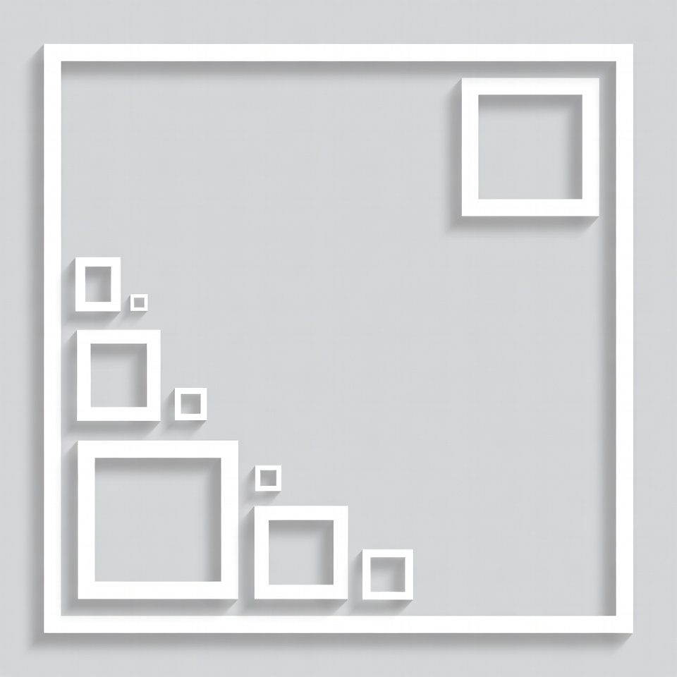Simple square frame design with shadows Simple square frame design with shadows