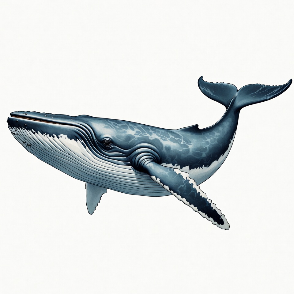 Whale swimming in the ocean Whale swimming in the ocean