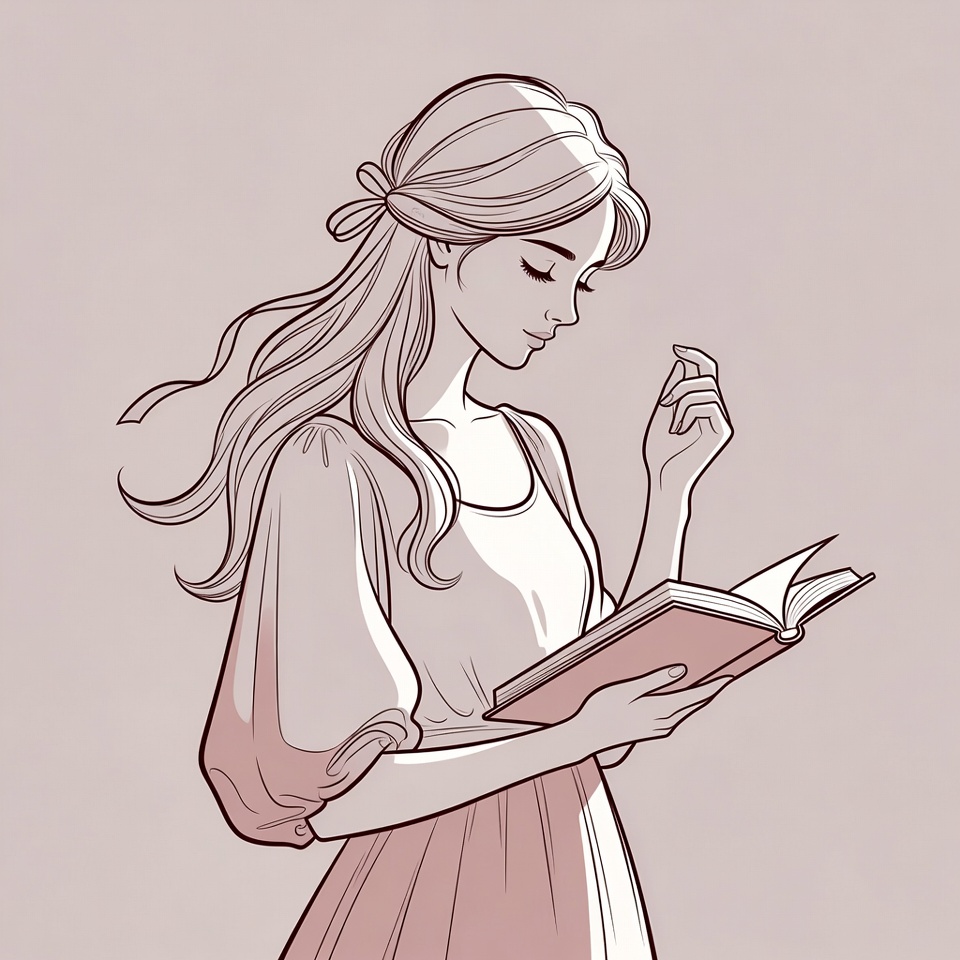 Woman reading a book indoors Woman reading a book indoors