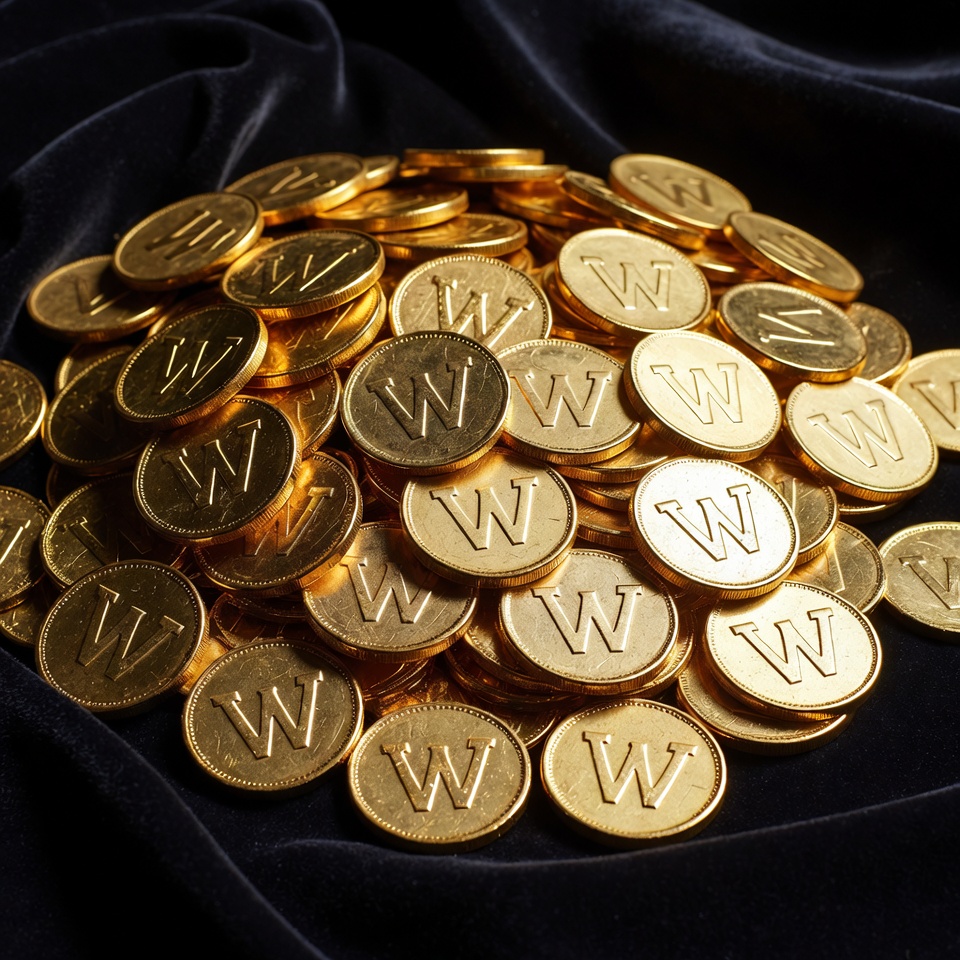 Pile of gold coins on black cloth Pile of gold coins on black cloth