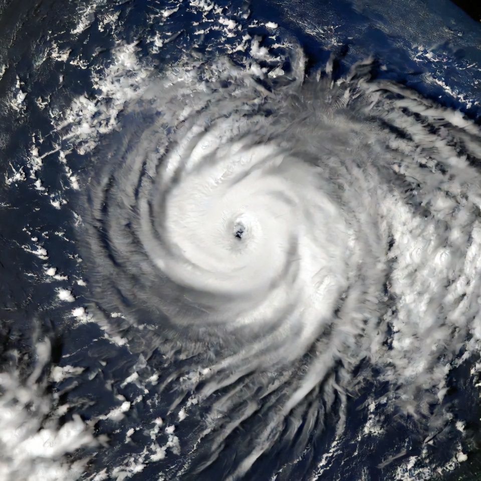 Hurricane forming over the ocean Hurricane forming over the ocean