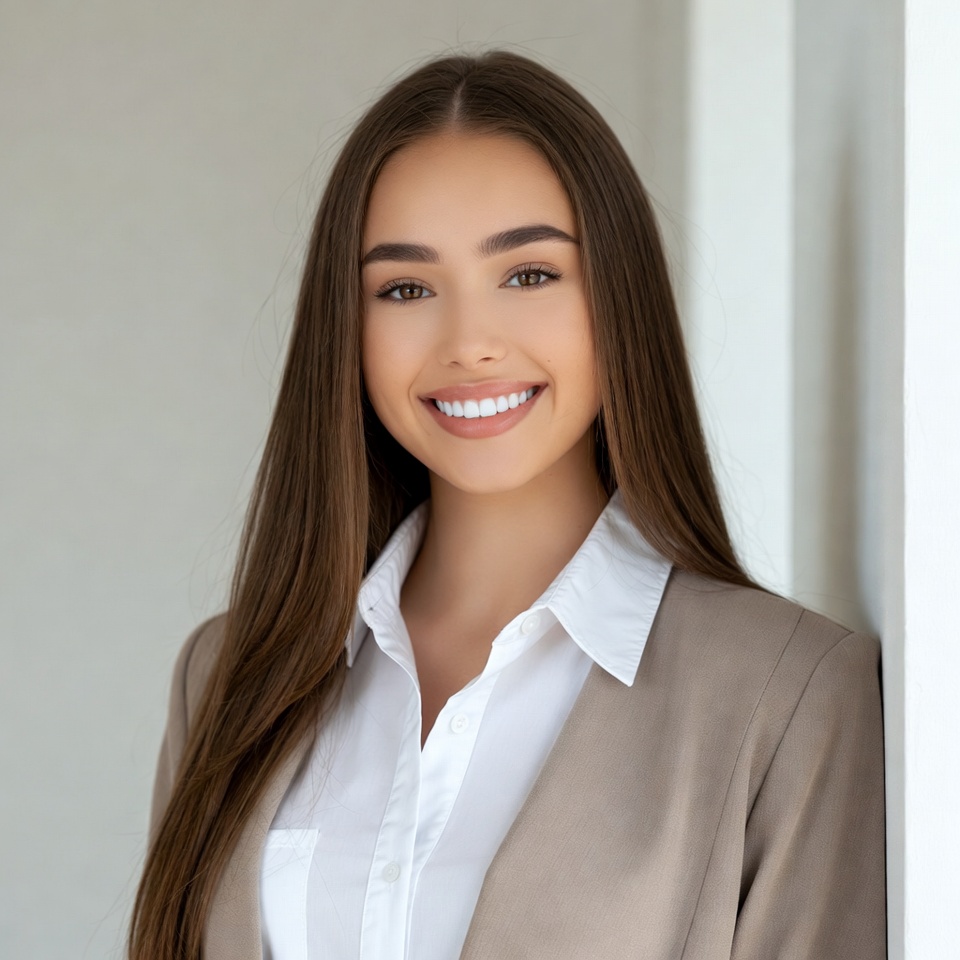 Professional woman smiling indoors Professional woman smiling indoors