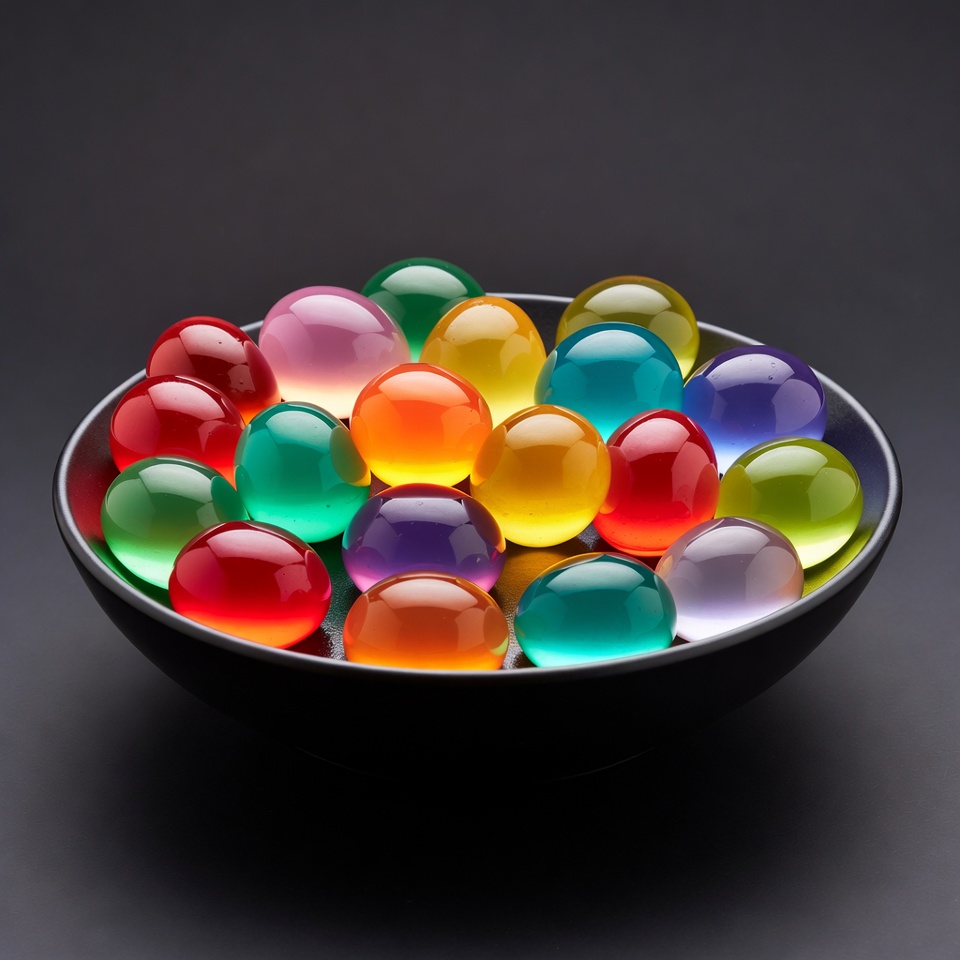 Colorful jelly balls in a bowl Colorful jelly balls in a bowl