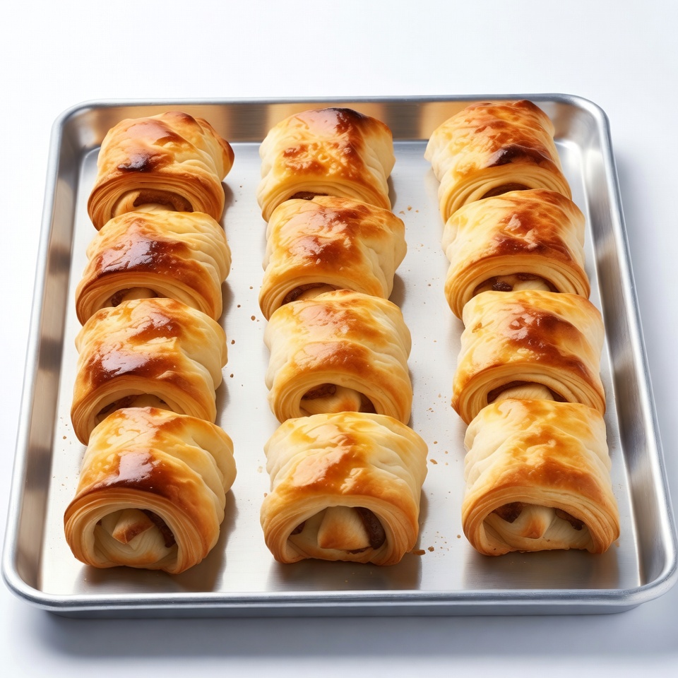 Freshly baked pastries cooling on tray Freshly baked pastries cooling on tray